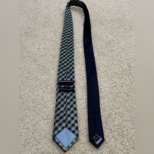 Tommy Hilfiger Men's Checkered Tie in Blue and Green